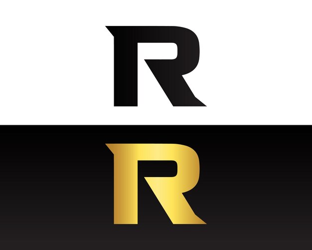 Initial R Letter Logo Design Creative Modern Typography Vector Template