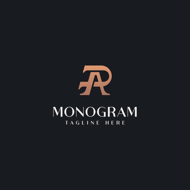 Initial RA AR R A Monogram Logo Template Initial Based Letter Icon Logo