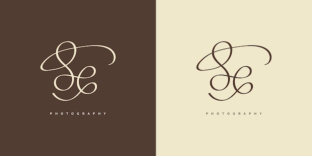 Initial S and C Logo Design with Handwriting Style. SC Signature Logo or Symbol for Wedding, Fashion, Jewelry, Boutique, and Business Identity