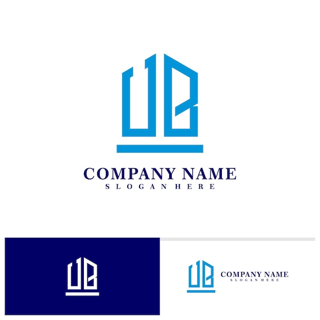 Initial U B logo design vector template Creative U B logo design concepts