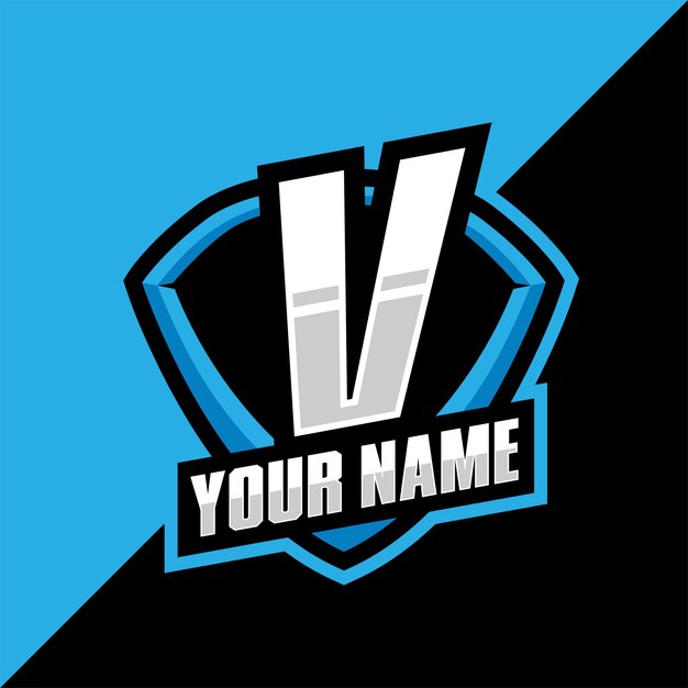 Initial V Gaming Esport Logo Design Template Inspiration