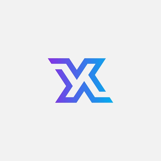 Initial X letter logo design.