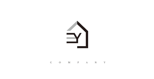 Initial Y Real Estate Logo Design Vector