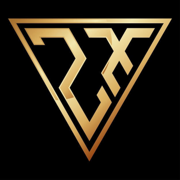 Initial ZX Triangle Logo Design