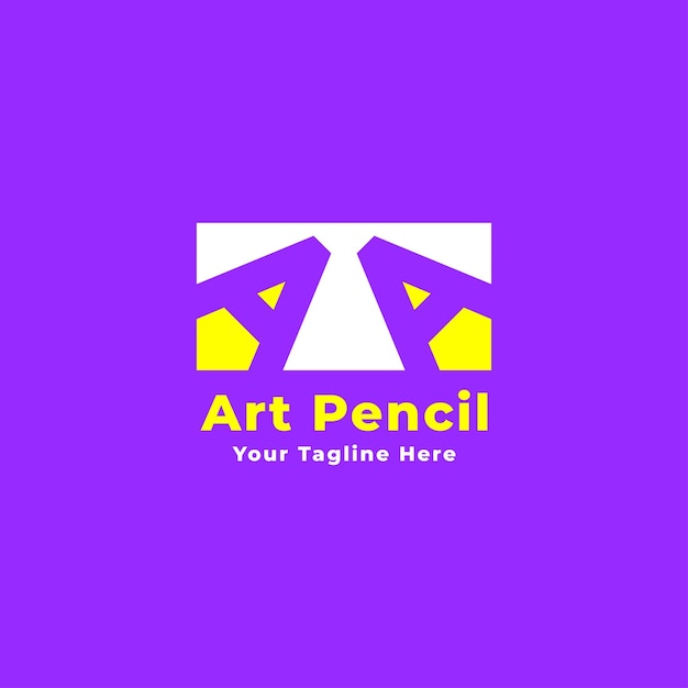 initials AA and pencil creative logo design