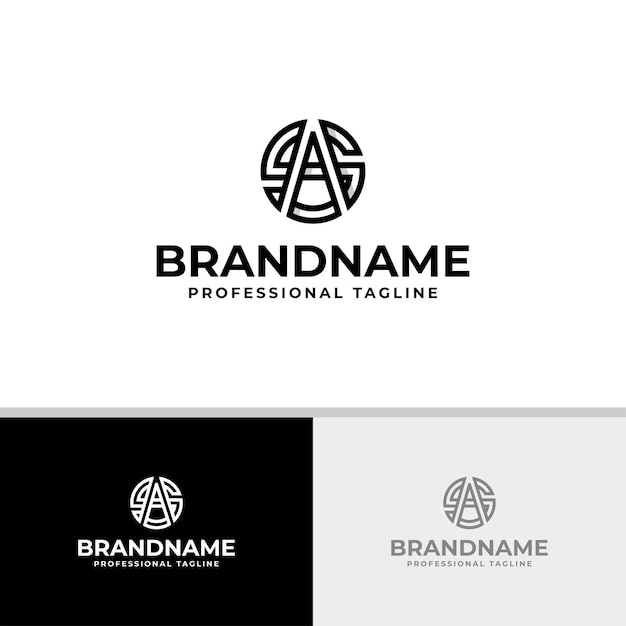 Initials AS or SA Monogram Logo, Suitable for any brand with initials SA or AS.