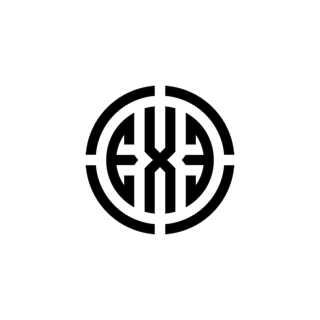 initials exe logo circle