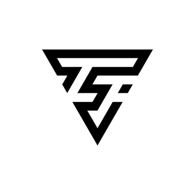 initials tsj triangle logo