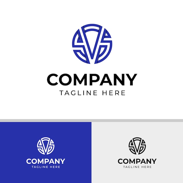 Initials VS or SV Monogram Logo, suitable for any business.