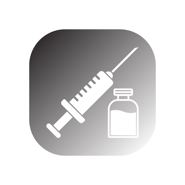 injection vial icon vector