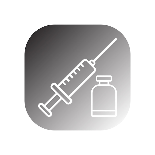 injection vial icon vector