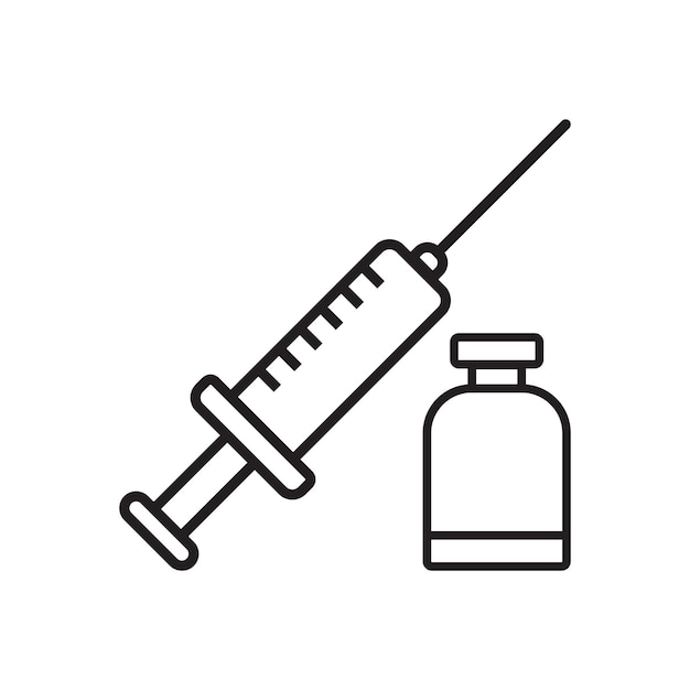 injection vial icon vector