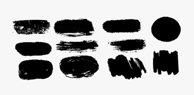 Ink brush stroke collection.