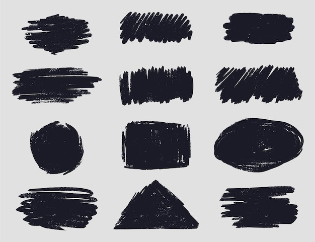 Ink brush stroke collection