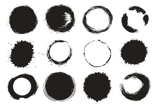 Vector ink brush stroke collection