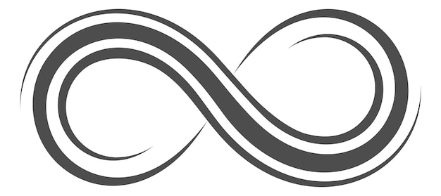 Ink brush stroke loop Infinite lines logo