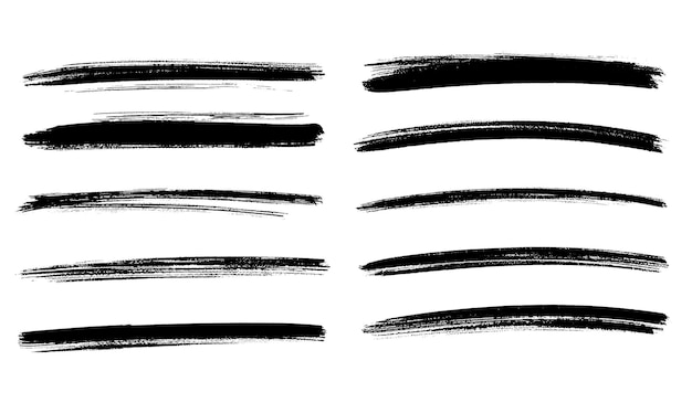 Ink brush strokes collection