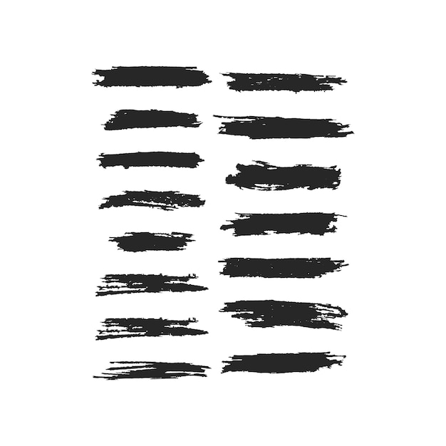 Ink brushstroke paintbrush template with splashes grunge Vector set of ink brush stroke Dirty design