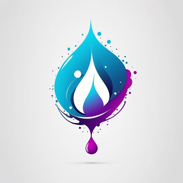 Vector ink color drop logo