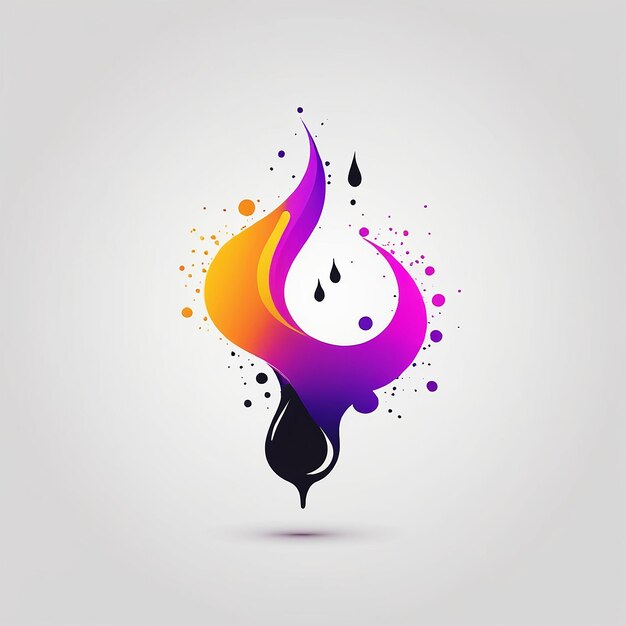 Vector ink color drop logo