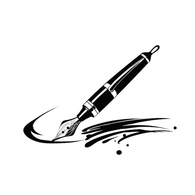 a ink pen writing on a paper