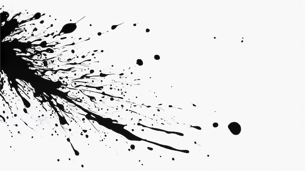 Ink splash Background Ink splash isolated on white background black drops Grunge background