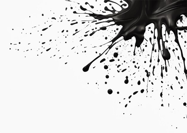 Ink splash Background Ink splash isolated on white background black drops Grunge background