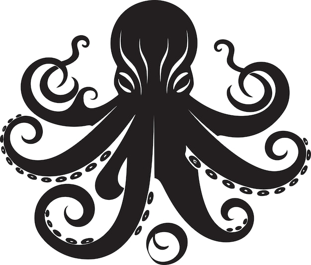 Inked Impressions Octopus Icon Vector Marine Mosaic Octopus Logo Design