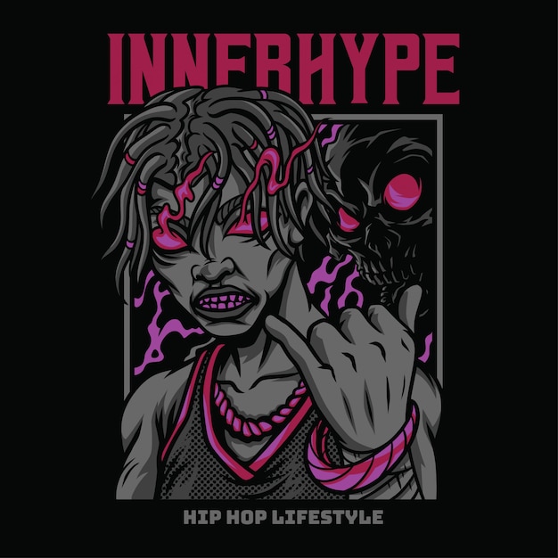 Inner Hype Hiphop Style Illustration