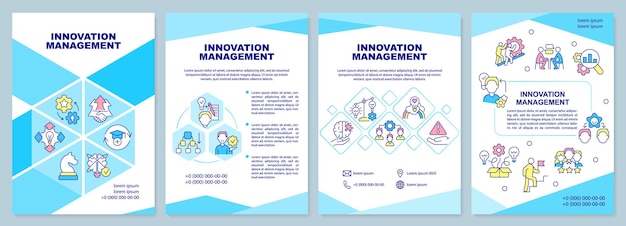 Innovation management turquoise brochure template