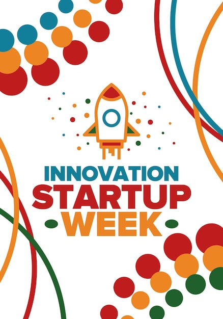 Innovation Startup Week Business event Technology development Sponsorship Creative Rocket art