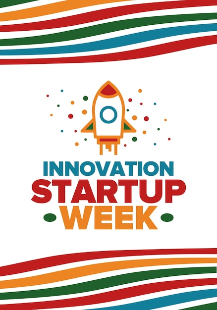 Innovation Startup Week Business event Technology development Sponsorship Creative Rocket art