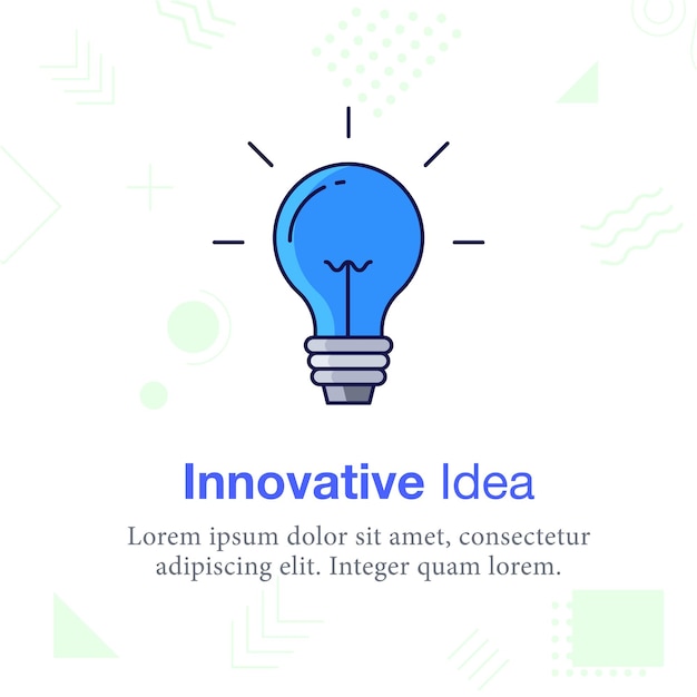 Innovative, bulb, Creative vector illustration icon