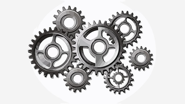 Innovative Gears Design Vector Illustration on Background for Technology Concepts