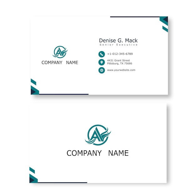 Vector innovative technology company card template