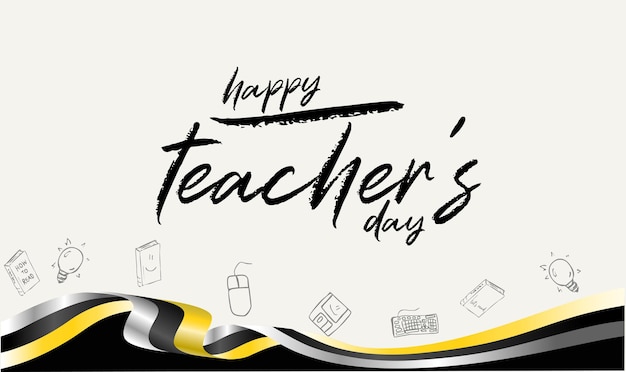 Vector innovative typography or poster for teacher's day vector illustration for happy teacher's day poste