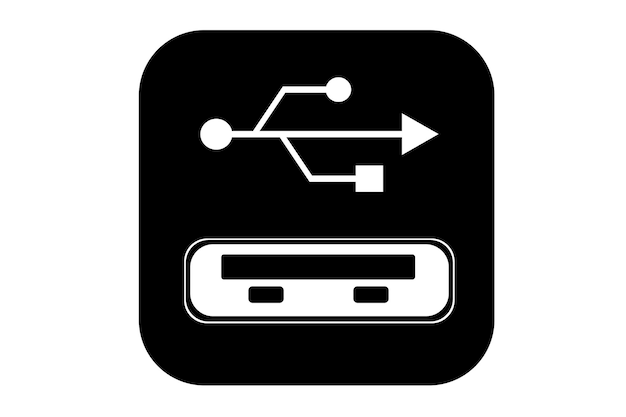 An input usb flash icon symbol vector illustration