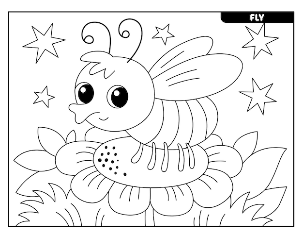 Insect coloring pages for kids