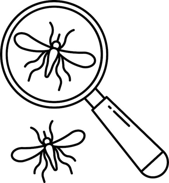 insect finder outline vector illustration