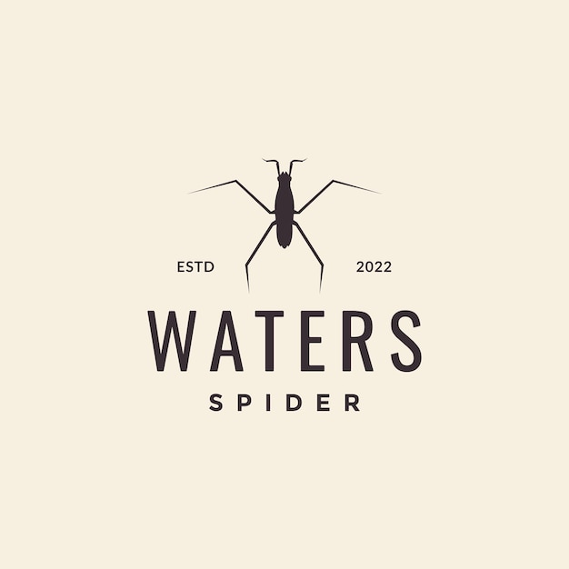 Insect water spider hipster logo