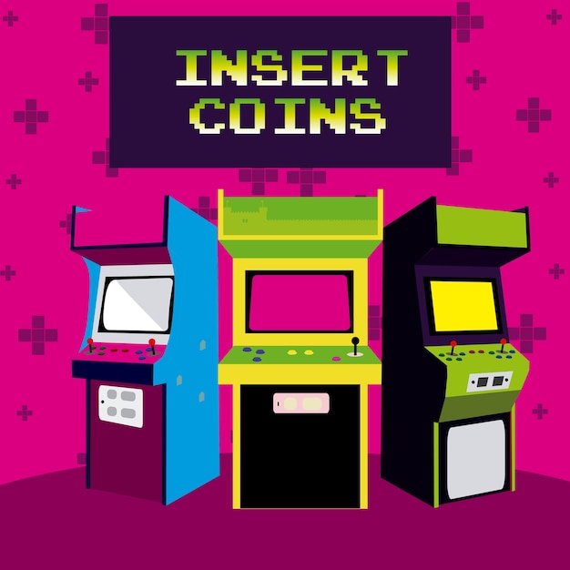 Insert coins to play arcade 