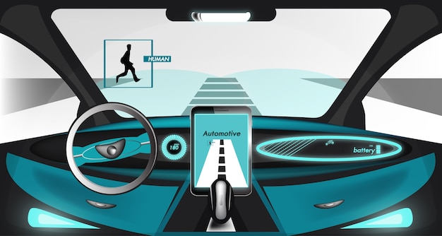 inside electric smart car