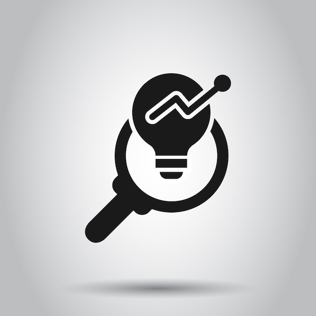 Insight icon in flat style Bulb vector illustration on isolated background Idea business concept