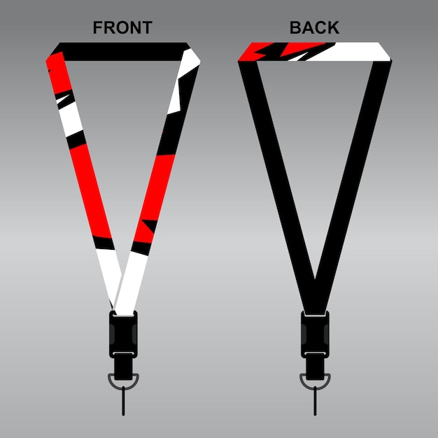 INSPIRASI DESAIN LANYARD UNTUK PERUSAHAAN ANDA DESAIN TALI NAMETAG KEREN EPS.10 FULL VECTOR