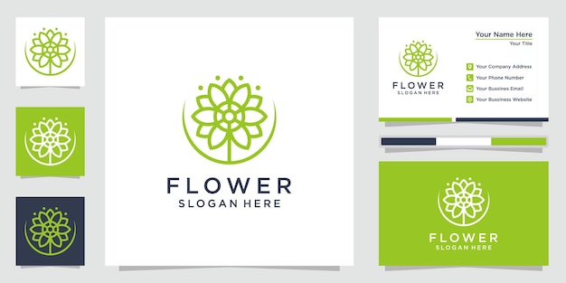 Inspiration for a creative flower logo flower logo icon and business card