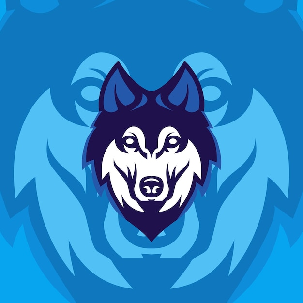 inspiration head wolf logo esport