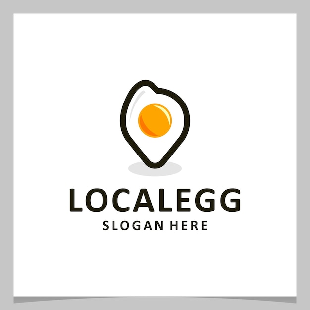 Inspiration logo design egg with location logo. Premium vector