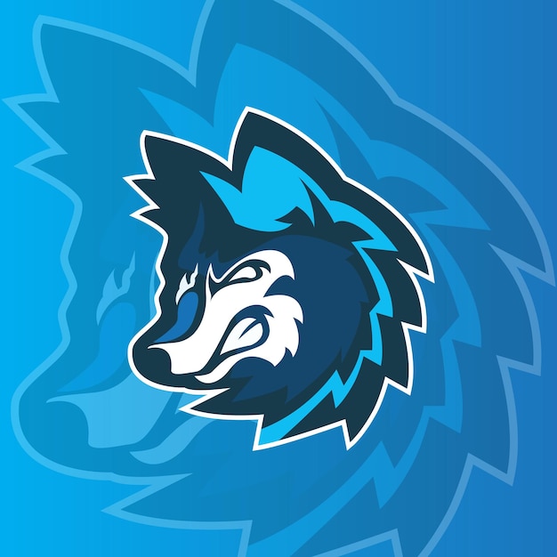 inspiration wolf esport logo design