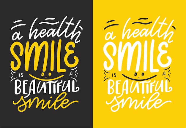 Inspirational quote with smile design Hand drawn letterign for poster card banner Modern calligraphy lifestyle slogan for decorative typography Vector illustration