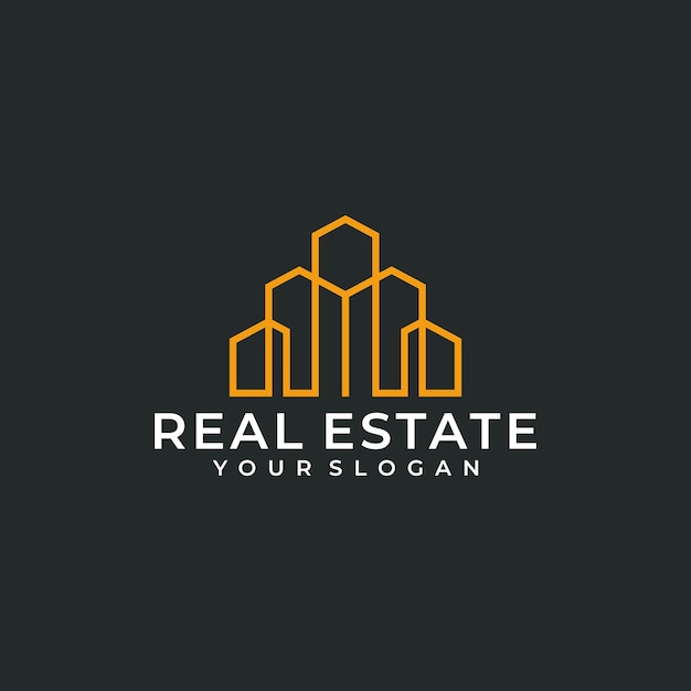 Inspirational real estate building logo design bundle